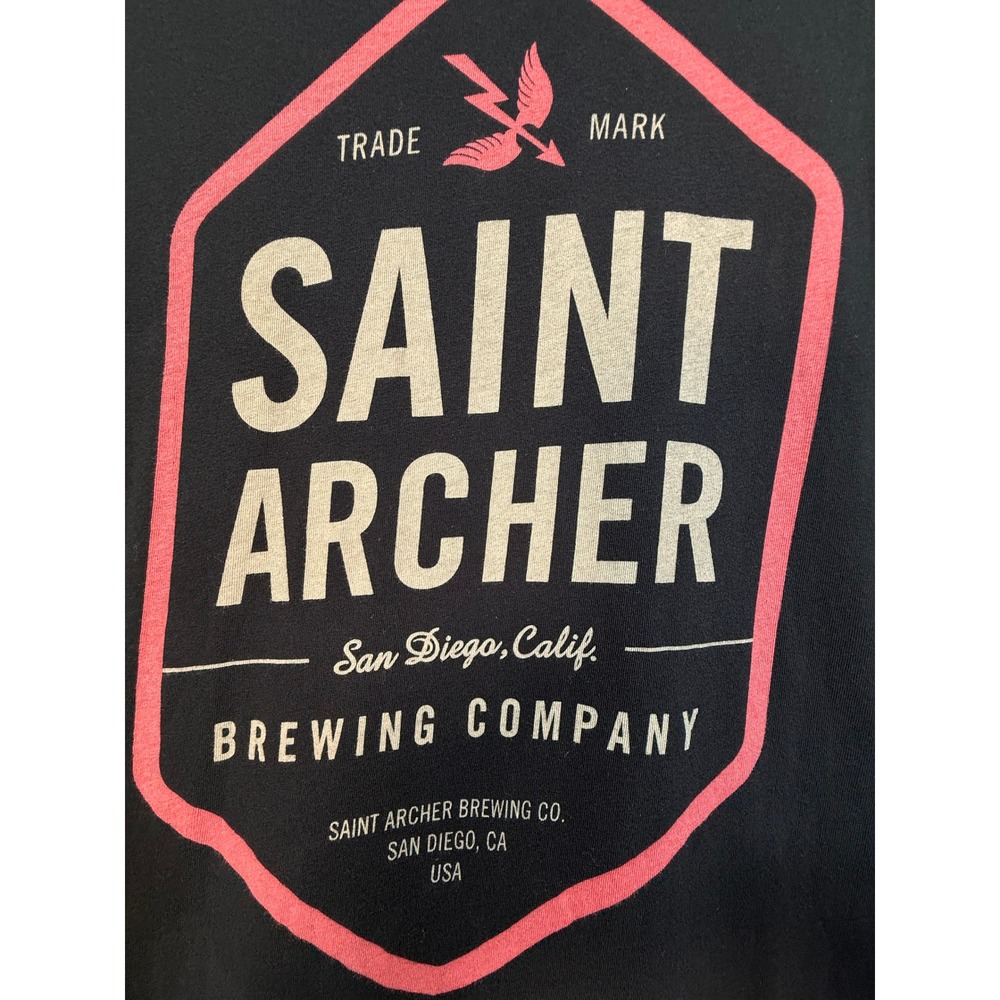 Saint Archer Brewing Co T-Shirt L Black Graphic Tee San Diego Craft Beer SoCal - Picture 4 of 13